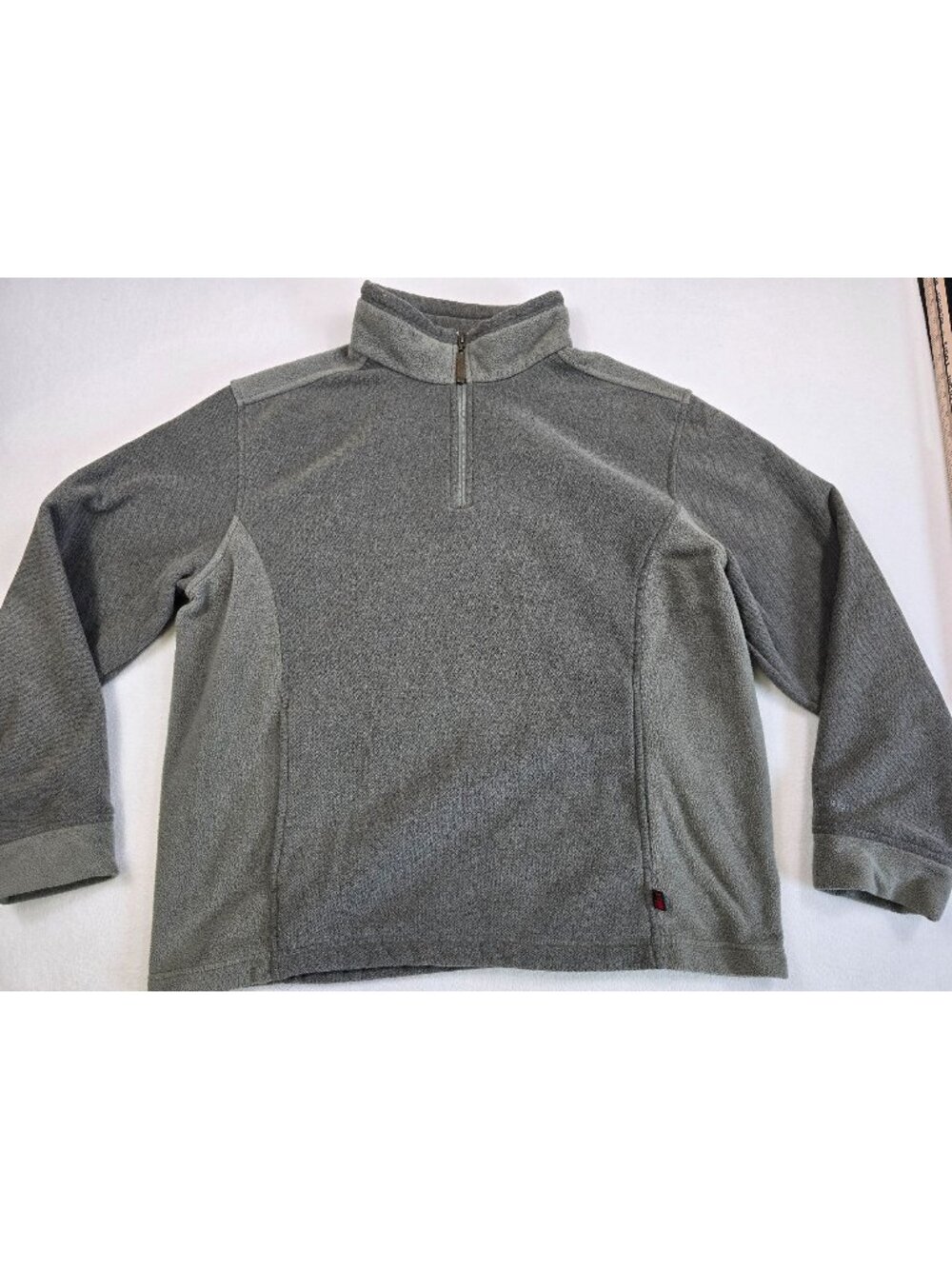 Woolrich Mens L Fleece Quarter-Zip Pullover Jacket Green